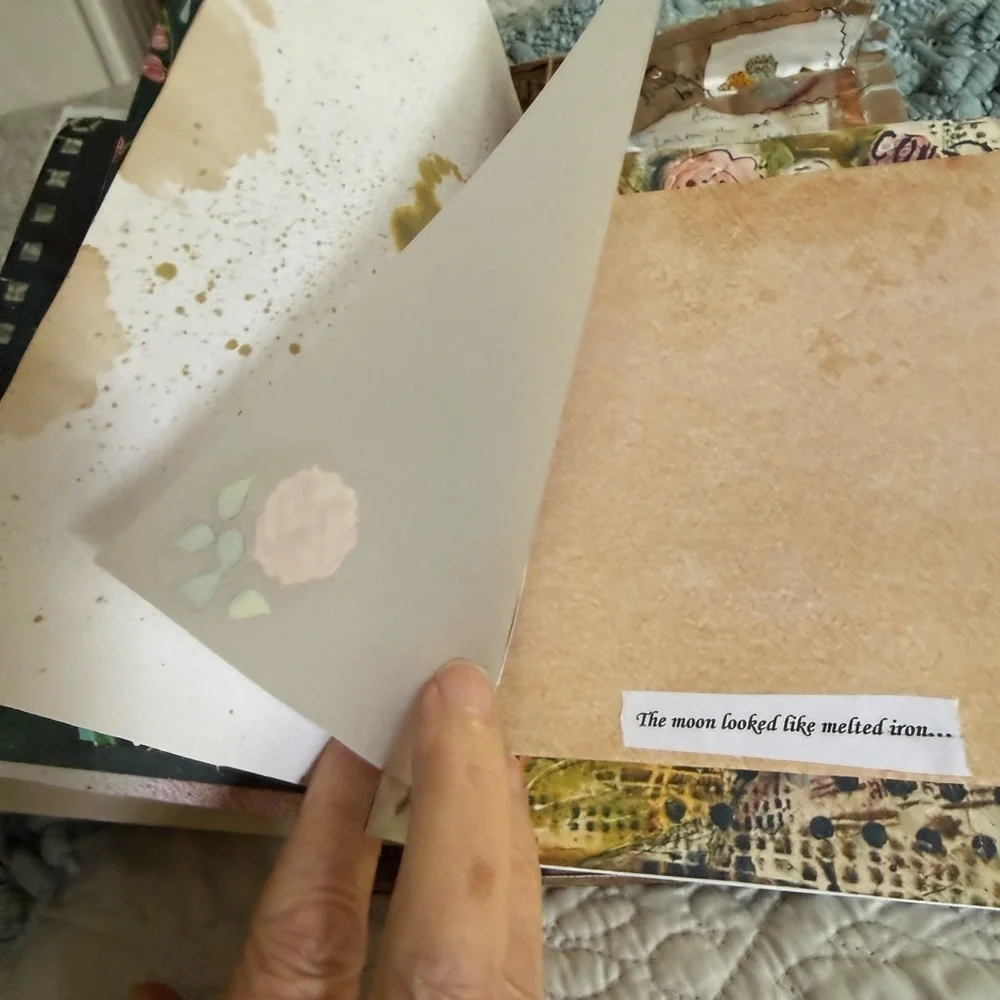 Hand Crafted Mixed Media Junk Journal 8x6 70 Plus Pages